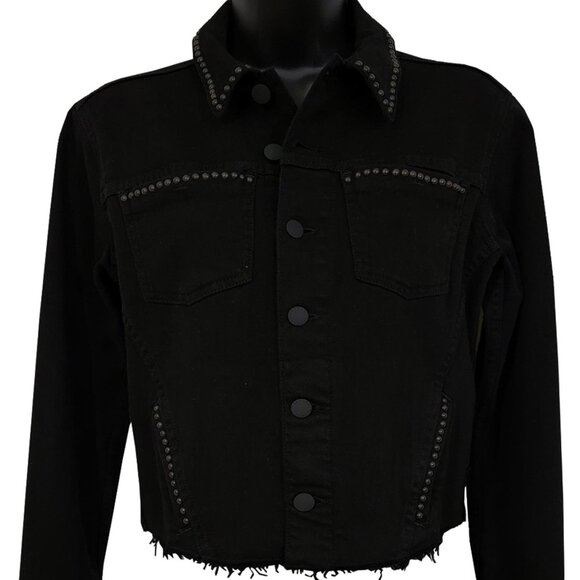 Hematite Chains Women's Black Denim Jacket - Picture 3 of 9